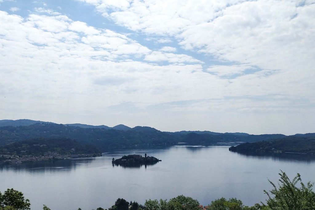 view of Lake Orta and San Giulio Island